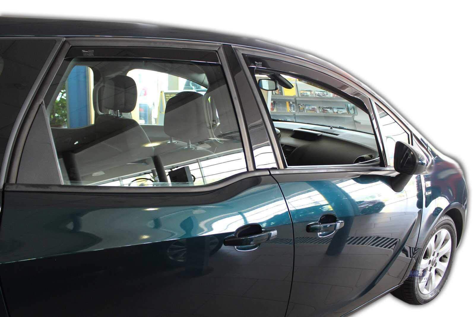 J&J AUTOMOTIVE Windabweiser passend für Opel Meriva 5-Türer 2010-2017 4tlg, Heko Regenabweiser Vorne Hinten Getönt Dunkel Passform