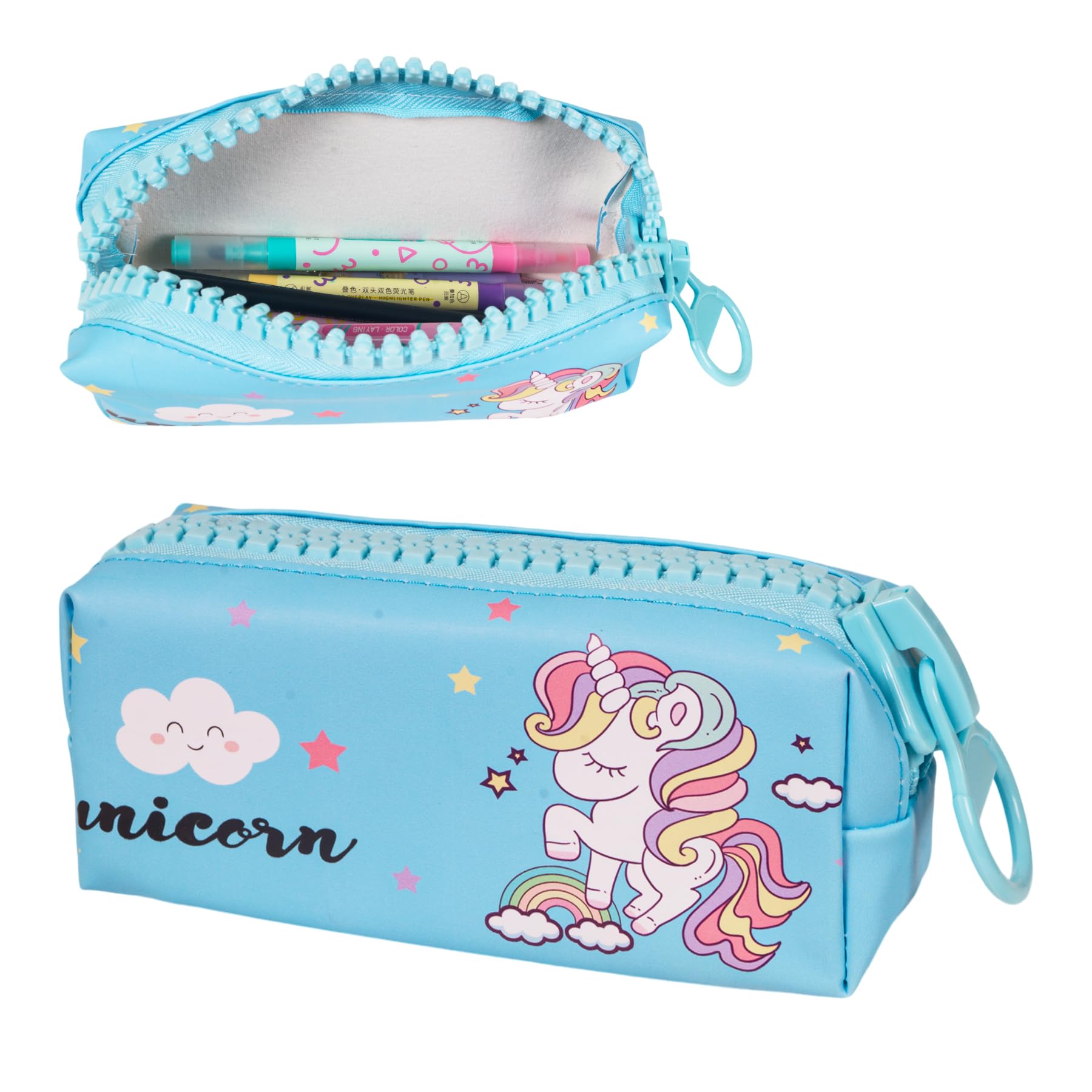 WISHKEY Unicorn Theme Pencil Pouch for Kids, Stylish Zipper Pencil Box for Storing Stationery Items, Large Capacity Stationery Organizer Pouch for School Students, (Pack of 1, Assorted) (B0DGXP9X5N) Amazon Price History, Amazon Price Tracker