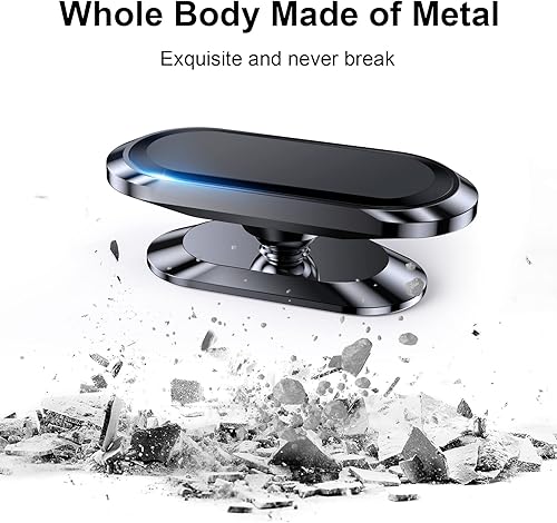 Miniatura 3 de Paquete de 2 Soporte magnético de teléfono para el tablero del automóvil Imán fuerte Soporte magnético para teléfono del coche 4 placas Soporte de