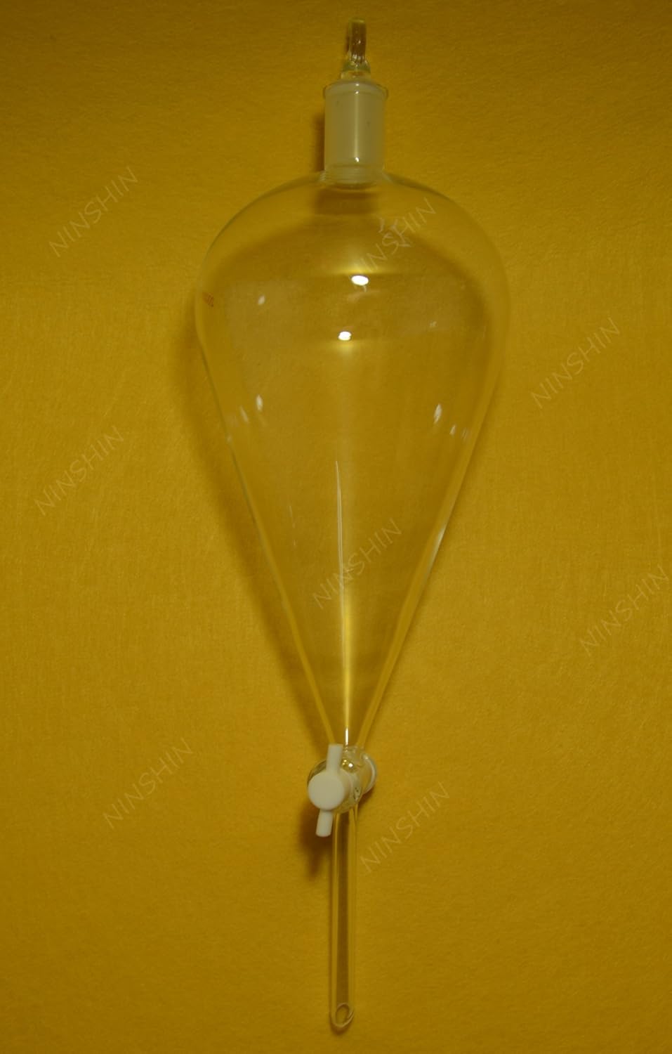 Glassware,3000ml,24/​40,Separat​ory Funnel,Pyr​iform,PTFE Stopcock,L​ab Glassware