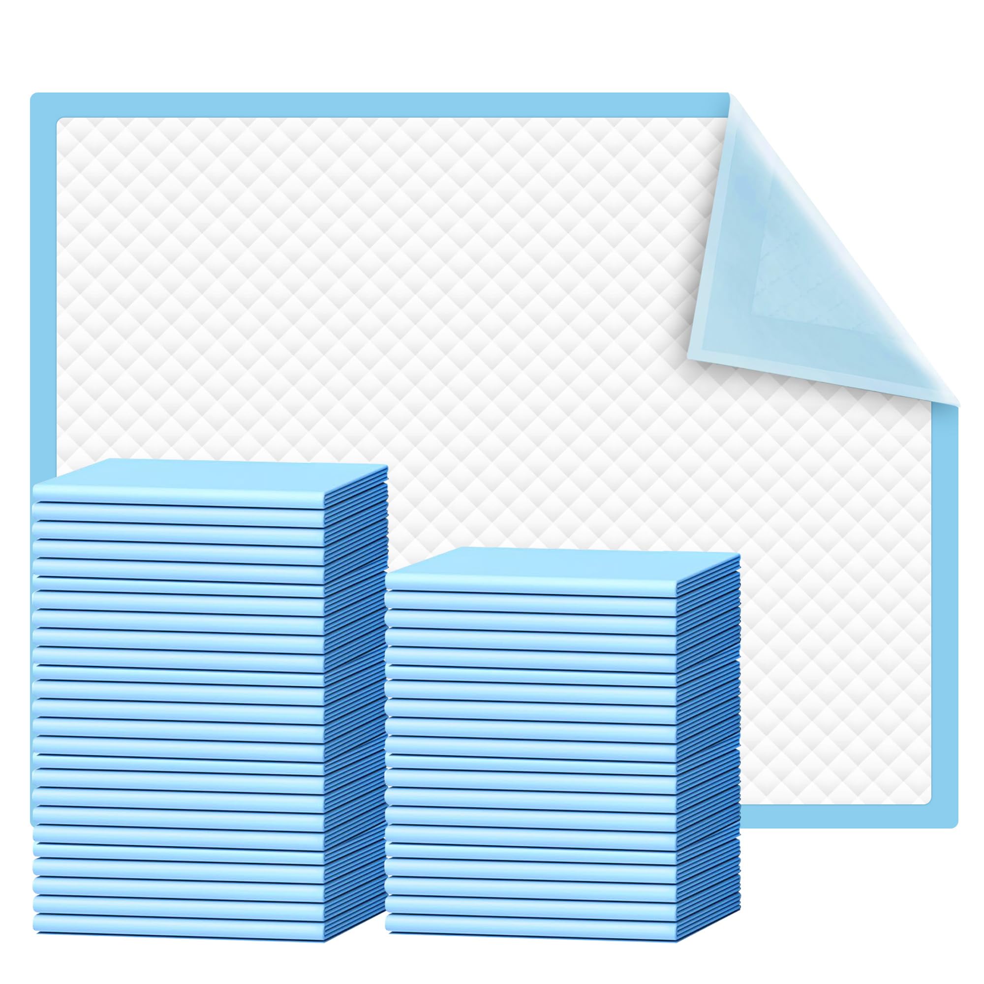 Disposable Underpads 30''x36'' 50 Count Extra Large Super Absorbency, Leakproof Quick Drying Pee Pads for Adult