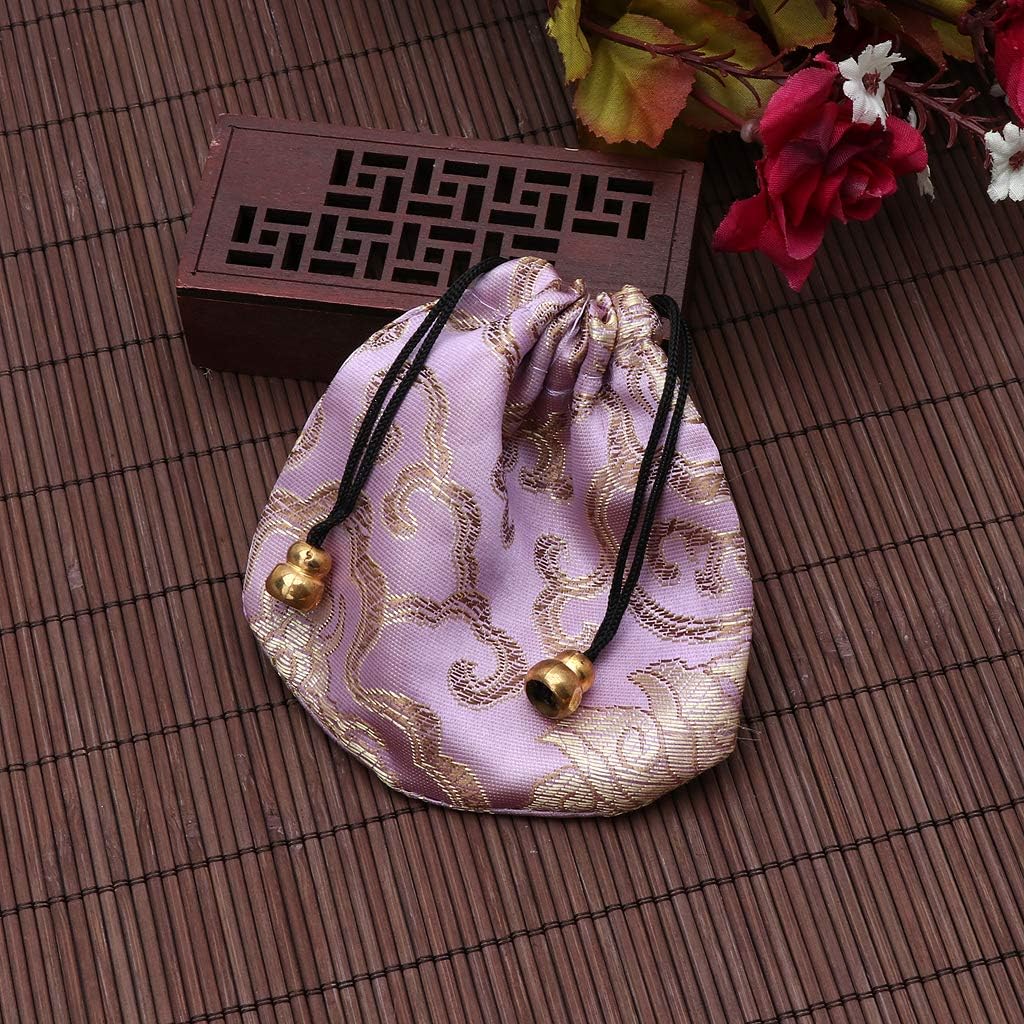 Premium Jewelry Pouch Silk Drawstring Gift Bags Traditional Silk Travel Pouch Chinese Embroidery Jewelry Bag Organizer Jewelry Bag Organizer With Clear Pockets