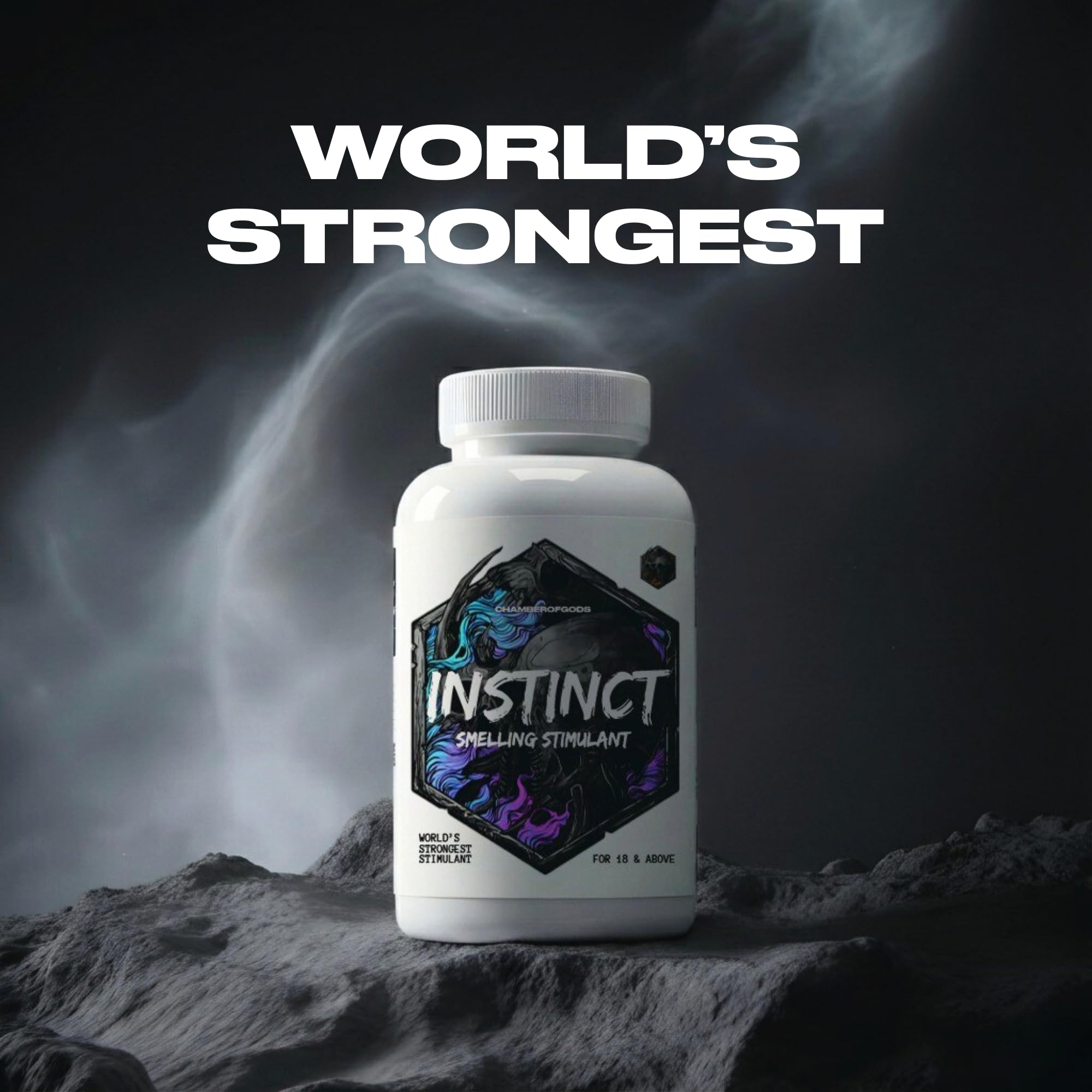 Chamberofgods Instinct Ammonia Smelling Salt - World's Strongest Formula | Gel Technology | for Advanced Lifters Only | 3 Month Potency