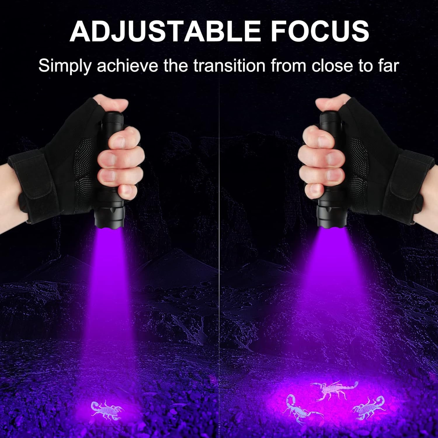 Lampe Torche UV Ultra-Violette 120000lm - Lumière Noire - Pliable