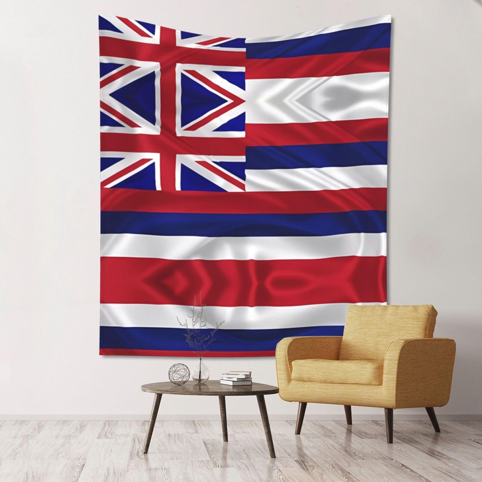 ZZYYDS Floral Wall Decor Tapestry Flag of Hawaii American for Living Room Dormitory Home Decor Party Background, 60x51 Inch (Vertical)