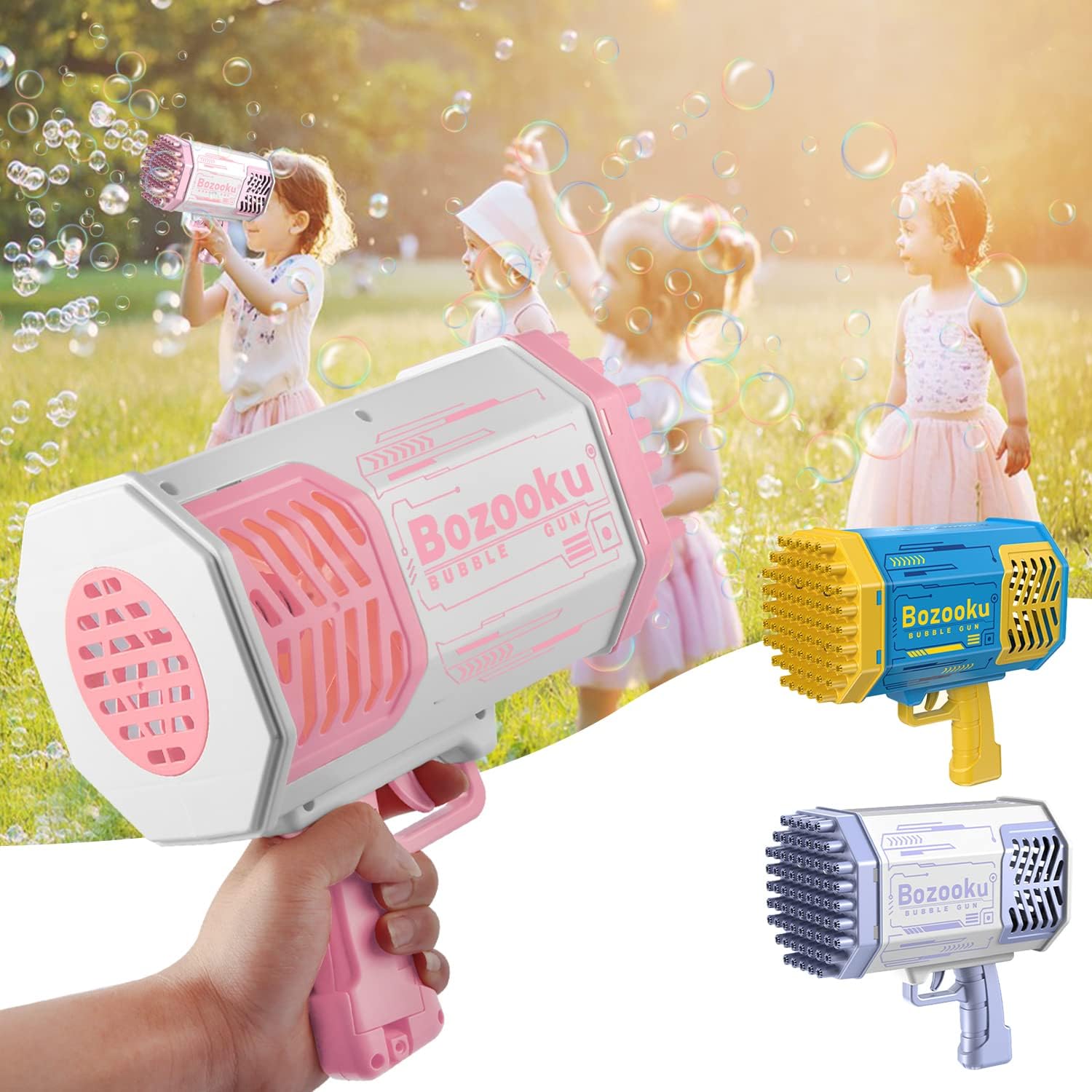 Bubble GunTIK Tok 69 Holes Bubble Machine Guns Electric