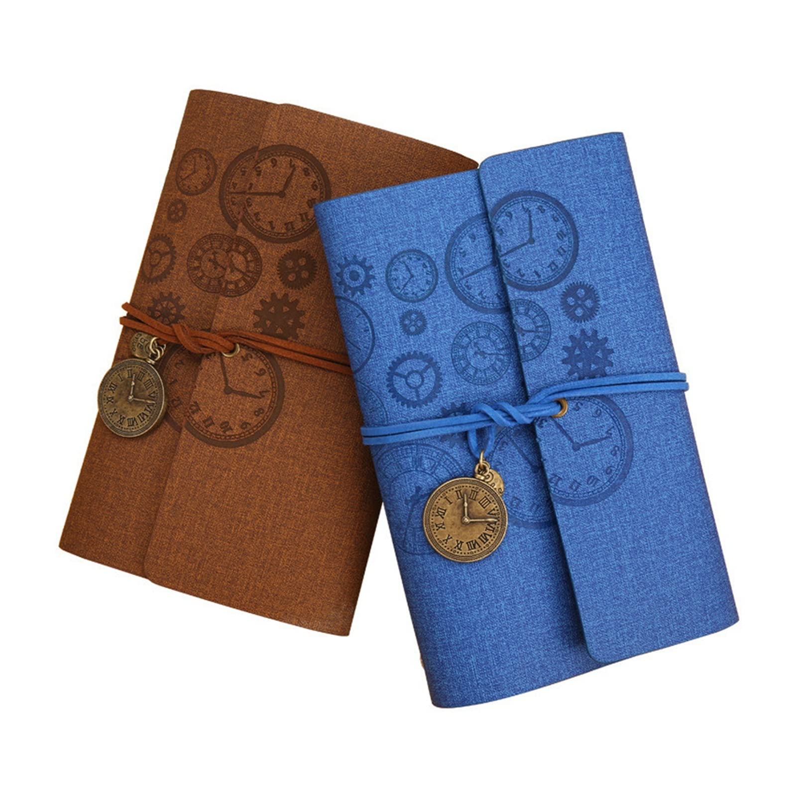 Retro Taccuino in pelle Grid Diario Blank Diario Note Book Viaggi Planner Journal Notebook Agenda Fai da te Regalo di compleanno dello sketchbook del manuale (Color : A Blue, Size : A6)