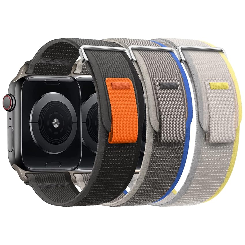 Immagine del prodotto Cinturino Trail Loop Compatibile con Apple Watch Strap Ultra 49mm 45mm 44mm 42mm 41mm 40mm 38mm, Cinturini Sportivi Regolabili in Nylon per Iwatch Ultra 2 Series Se 9 8 7 6 5 4 2 3 1 Uomo Donna