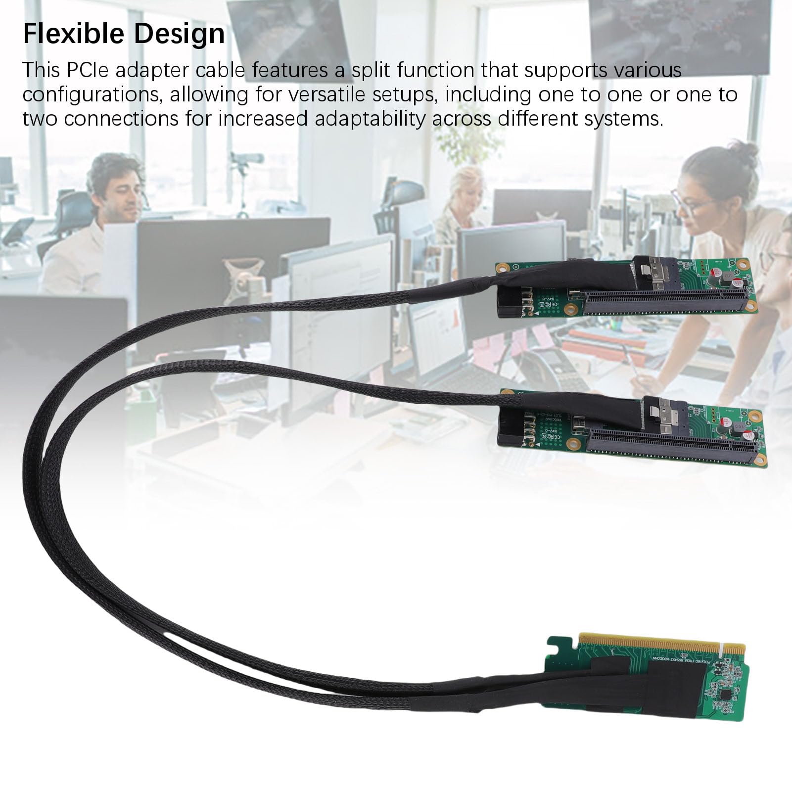 Vielseitiges PCIe 4.0-zu-SFF-8654-Extender-Adapterkabel, Hohe Leistung für Nahtlose Upgrades