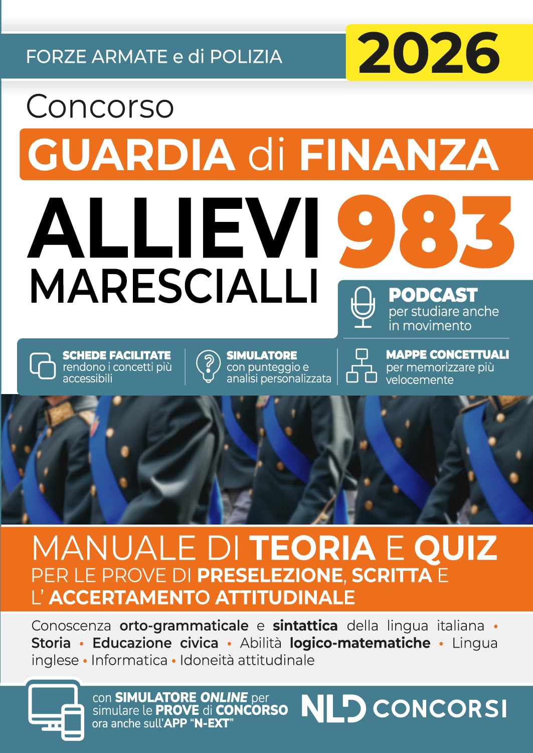 Concorso Guardia di Finanza 983 allievi marescialli. Manuale di teoria e quiz 2026. Con espansione online