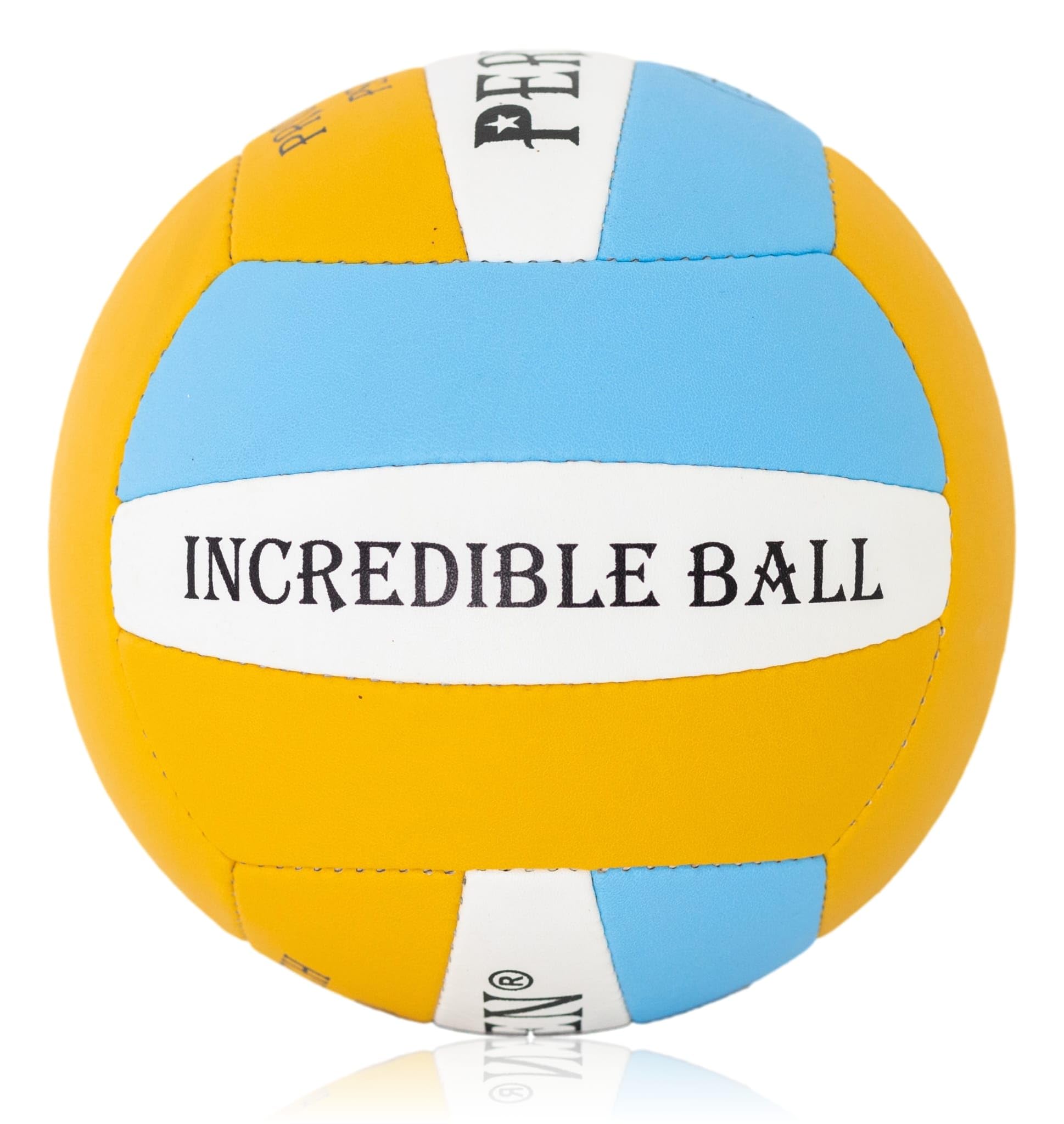 PERVEEN Pelota de voleibol de cuero compuesto de microfibra, tamaño oficial 5, cosida a mano, suave al tacto, para uso en interiores y exteriores, pelota de práctica y juego recreativo