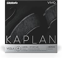 Vista 10 de D'Addario Kaplan Vivo Viola, juego completo, KV410 LM, cuerdas de viola, escala larga, tensión media