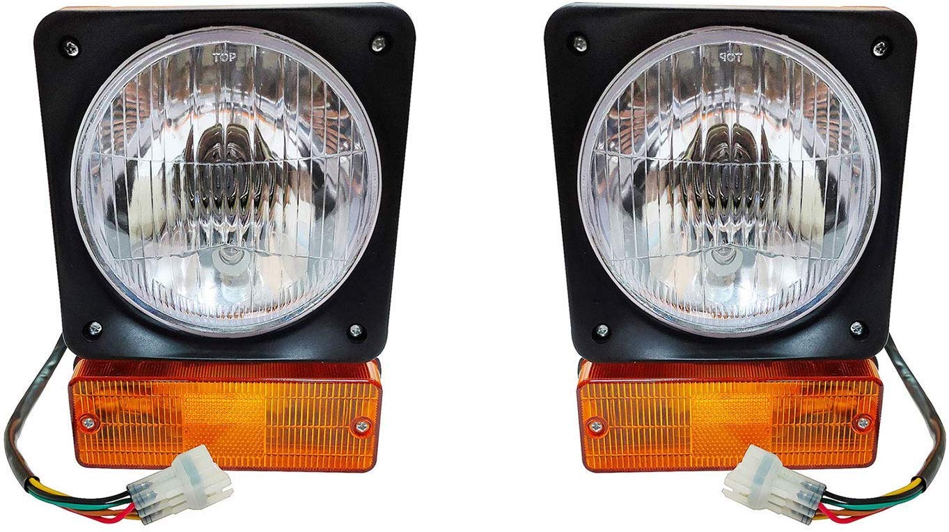 JCB Headlight LH+RH pair Lights 3C,3CX,3D,3DX Tractors Digger Headlamp Dump Truck Pair