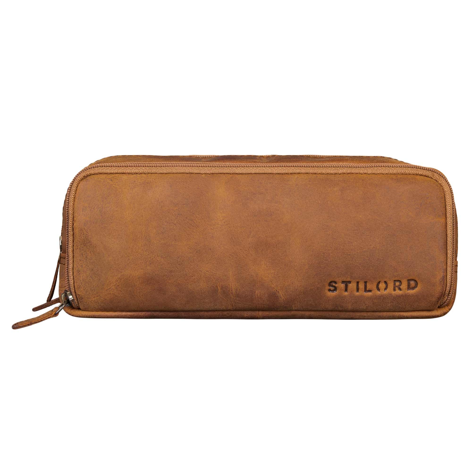 STILORDD 'Flo' Leather Pencil Case Large Pencil Holder Small Pouch Bag Pencil Box Pencilcase Vintage Aesthetic Pencil Cases - Image 2