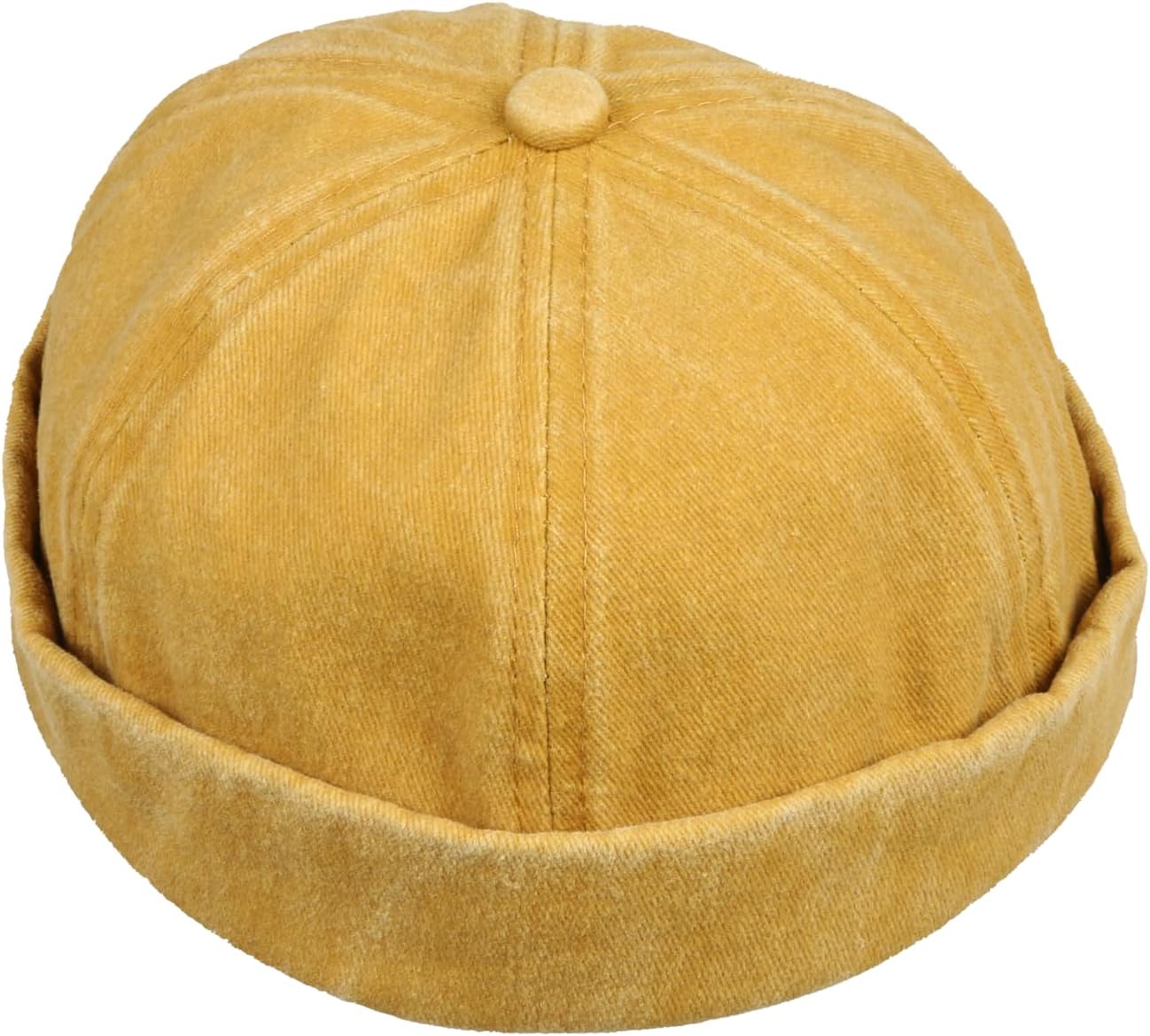 Washed Cotton Docker Cap, Unisex Brimless, Rolled Cuffed Men Skull Beanie, Harbour Pigment Dyed Hat - Image 6