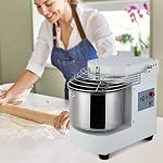 Commercial 10.5 Qt Stand Mixer for Pizza Dough – 650W Dual Rotating Kneader, Touch Screen Control with Timer, Safety Shield, Stainless Steel Bowl for Bakery, Restaurant & Home