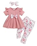 Toddler Baby Girls Clothes Infant Fall Outfit Winter Sweatshirt Top Flare Pants Jeans Denim Cute Little Clothing Set