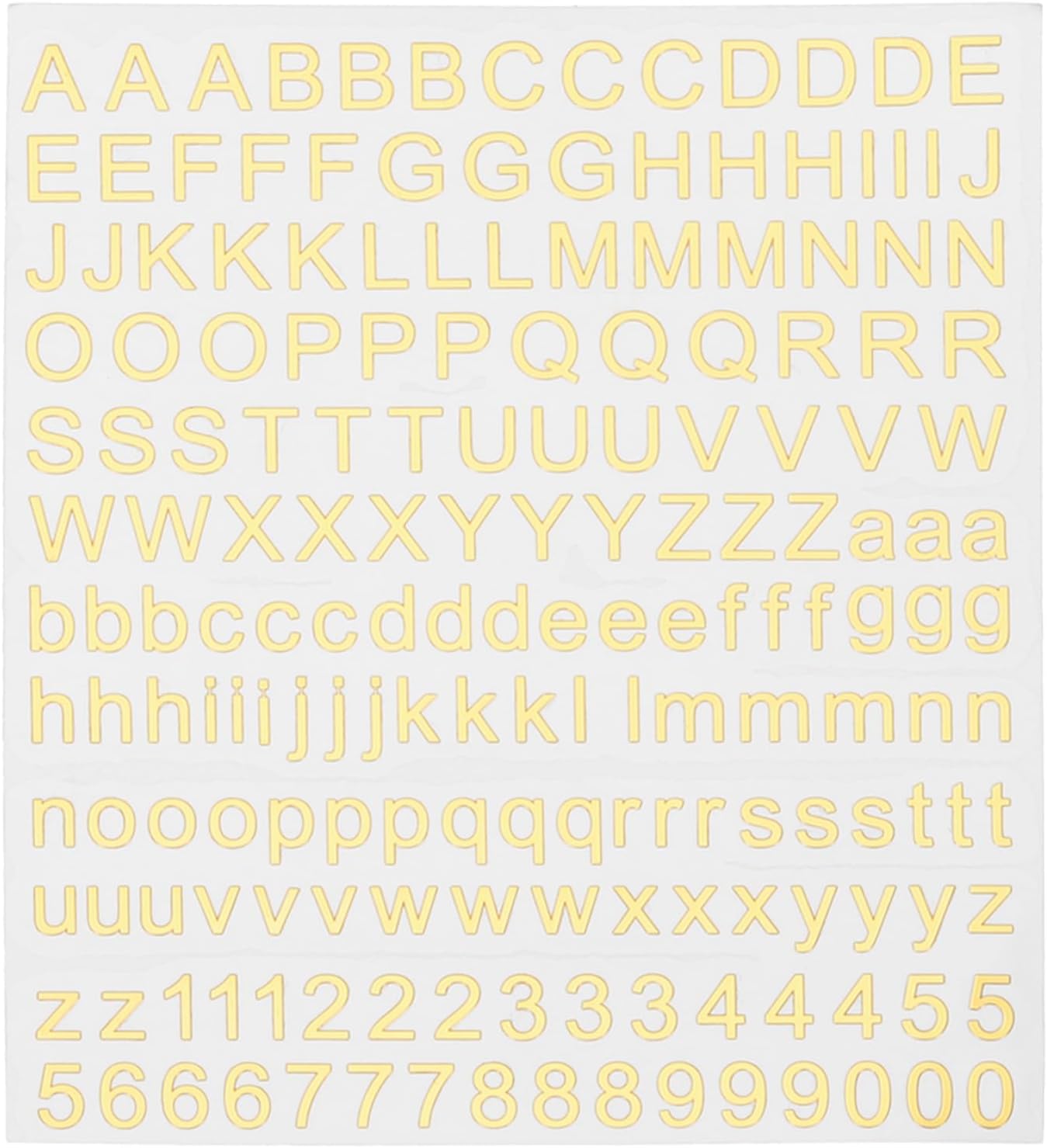 MECCANIXITY Alphabet Letters Number Resin Stickers 3D Small A to Z 1 to 9 Gold Mini Metallic Sparkle Alloy Sticker for Resin Nail Scrapbooking