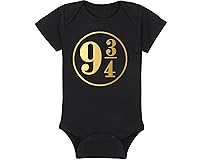 Vista 59 de Sombrero de bebé Wizard - Chosen One (tela negra - diseño dorado)