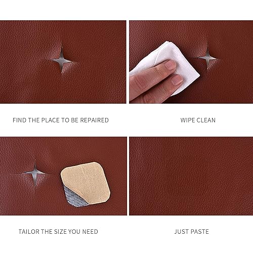 Miniatura 5 de Calcomanías autoadhesivas de cuero para sofá calcomanías de reparación de cuero de simulación utilizadas en sofás muebles asientos del conductor