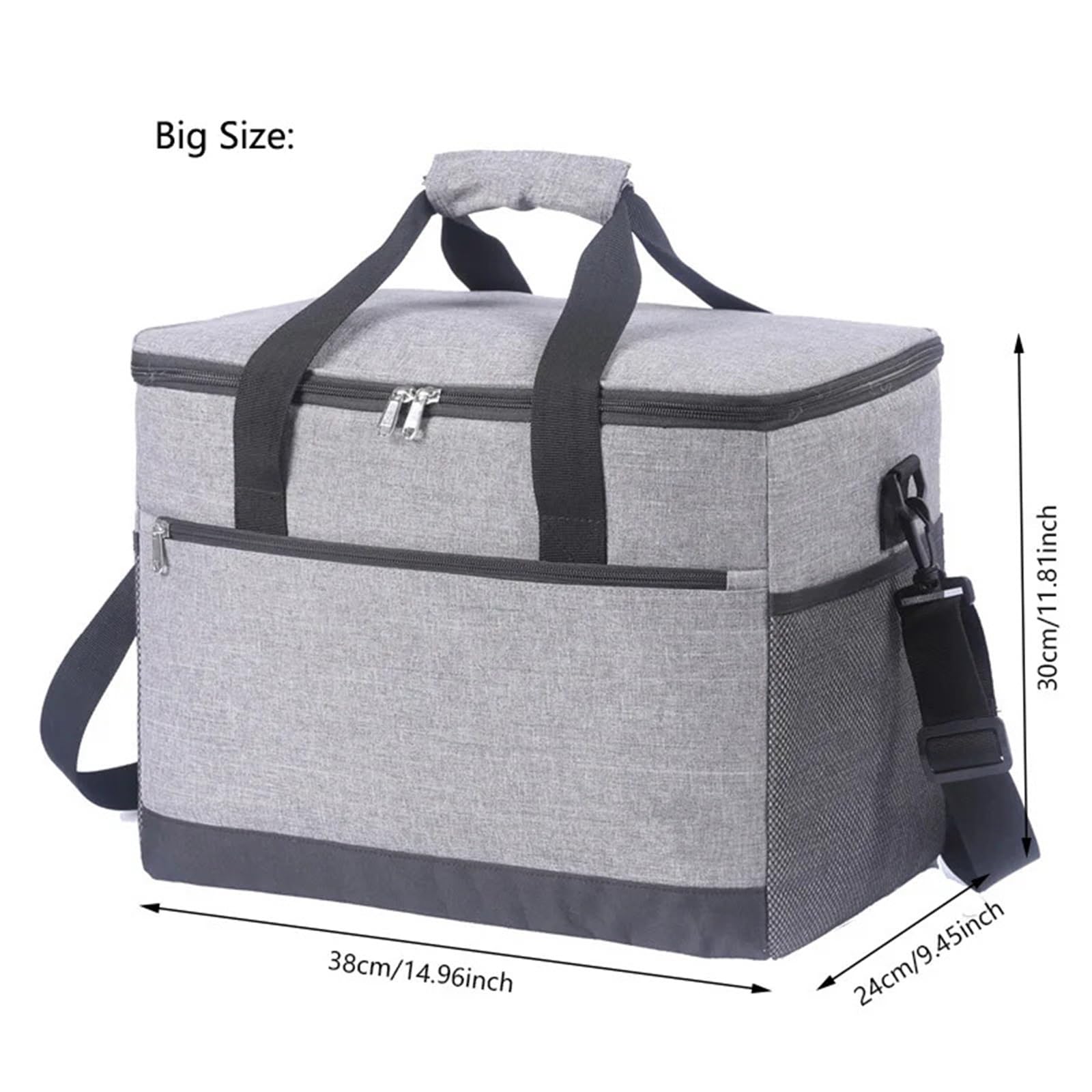 Bolsa De Almuerzo Bolsas enfriadoras de almuerzo a prueba de fugas de gran capacidad for mujeres y hombres, bolsa de aislamiento térmico for viajes al aire libre, Picnic Para Oficina，Picnic(Blue,33*21