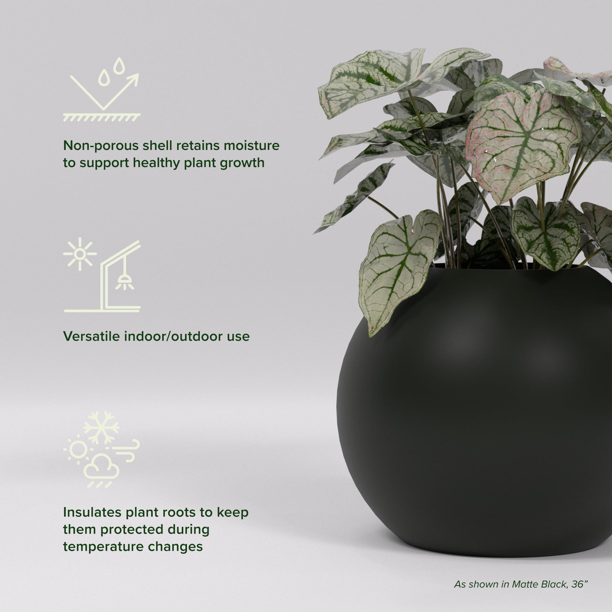 Amazon.com : Greenline Nala Globe Planter - Indoor/Outdoor Large