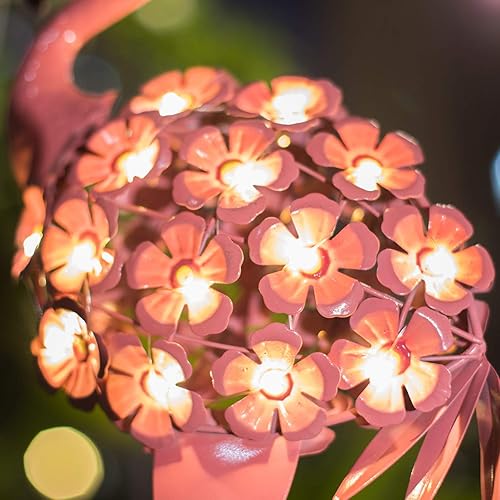 Miniatura 6 de Homeimpro Luces solares de jardín, flamenco, decoración de patio, regalos para mujeres, decoración al aire libre, luces de estaca, impermeables,