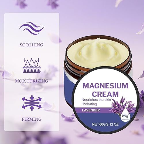 Miniatura 7 de Loción de magnesio, crema tópica de magnesio para dormir, calambres y dolor en las piernas, relajación muscular, suplemento calmante e hidratante