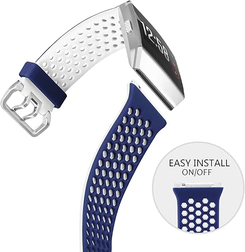 Miniatura 3 de SKYLET Compatible con correas Fitbit Ionic para hombres y mujeres, correa de repuesto de silicona deportiva suave transpirable compatible con reloj