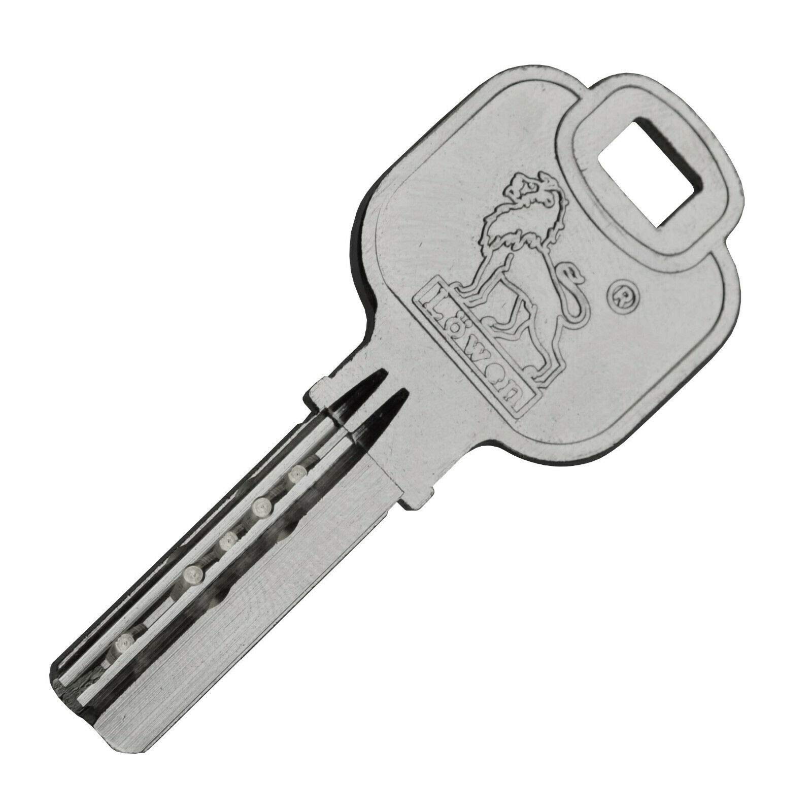 5x gleichschliessend Tür Zylinder 60mm Knaufzylinder 30/30 mit 10x Schlüssel KSN