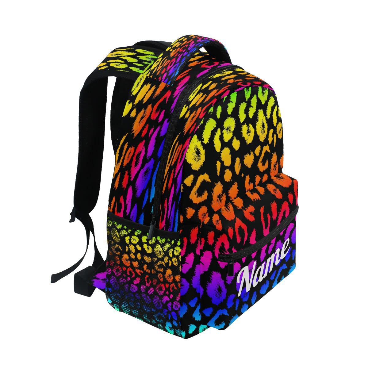 Custom1 - Mochila para niños con texto en inglés "Añade tu nombre", mochila para estudiantes primarias, bolsa para libros para niños y niñas, Personalizado12, talla única