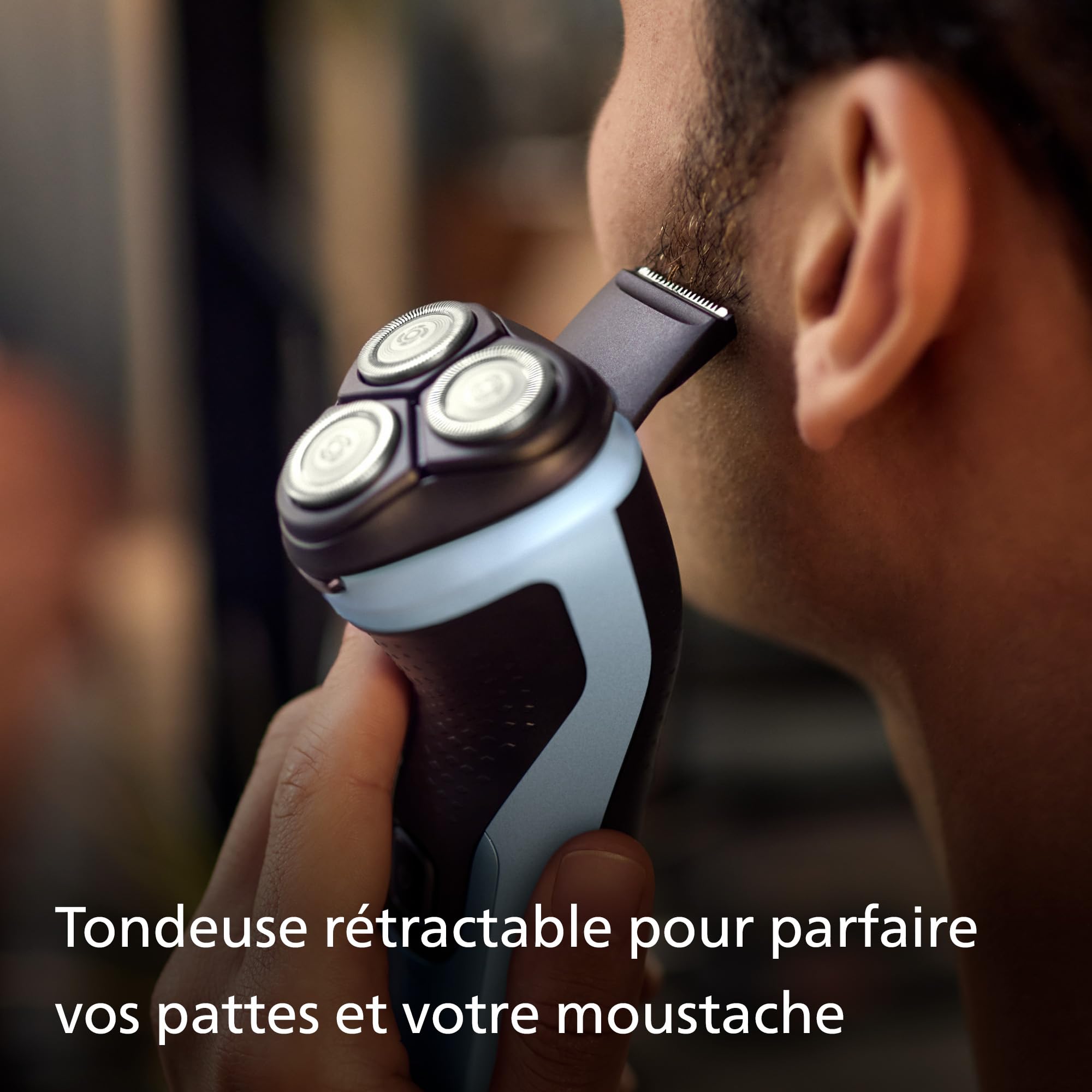 Philips Electric Shaver Series 3000x - rasoir électrique Wet & Dry pour hommes, couleur Bleu céleste, technologie SkinProtect, tondeuse rétractable, rasoir ergonomique pour hommes (modèle X3053/00)