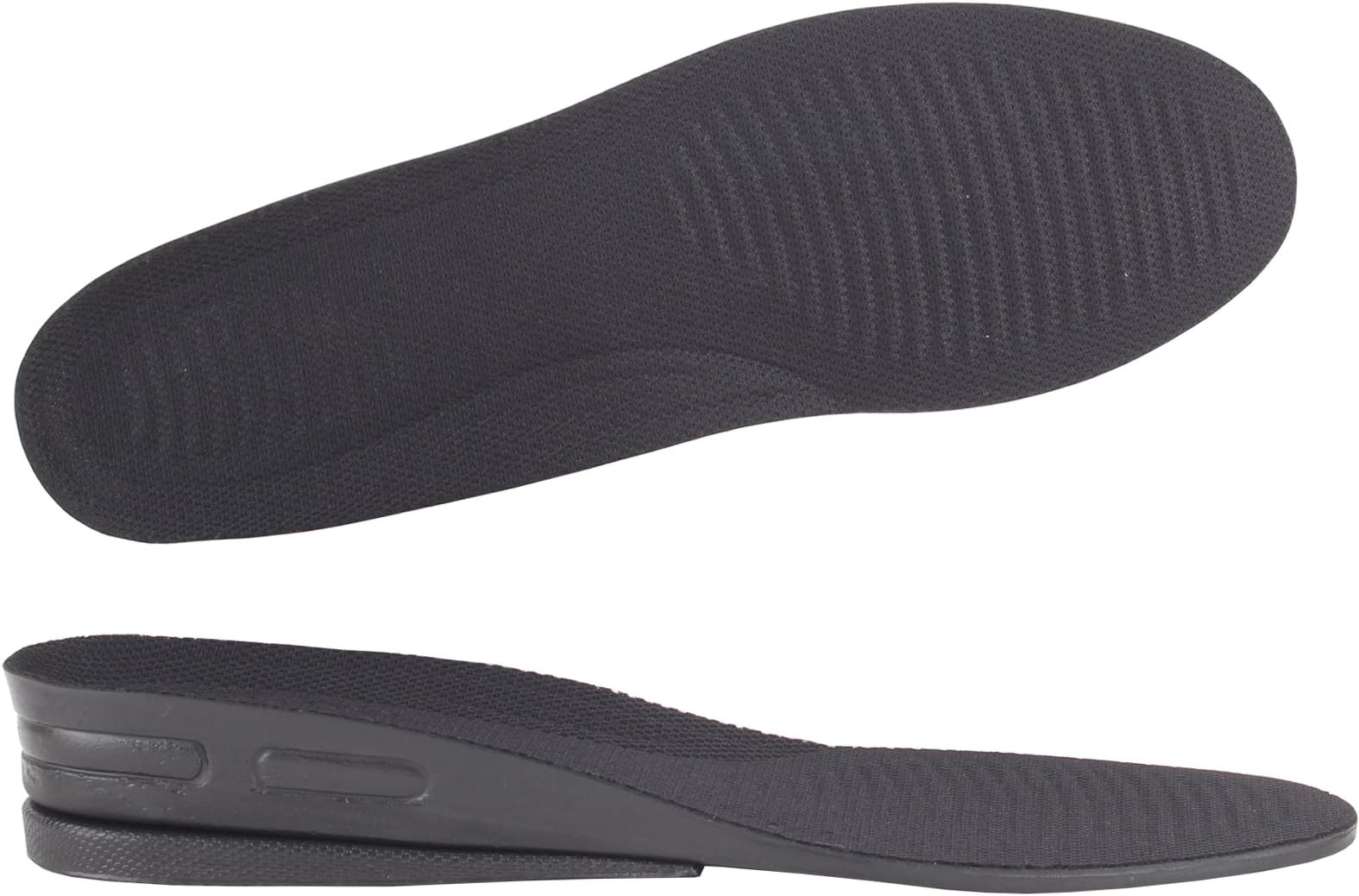 Y2C Women's 2-Layer Height Increase Elevator Shoes Insoles (Approx 1.3 inches) Black 6-9 and Random Gift