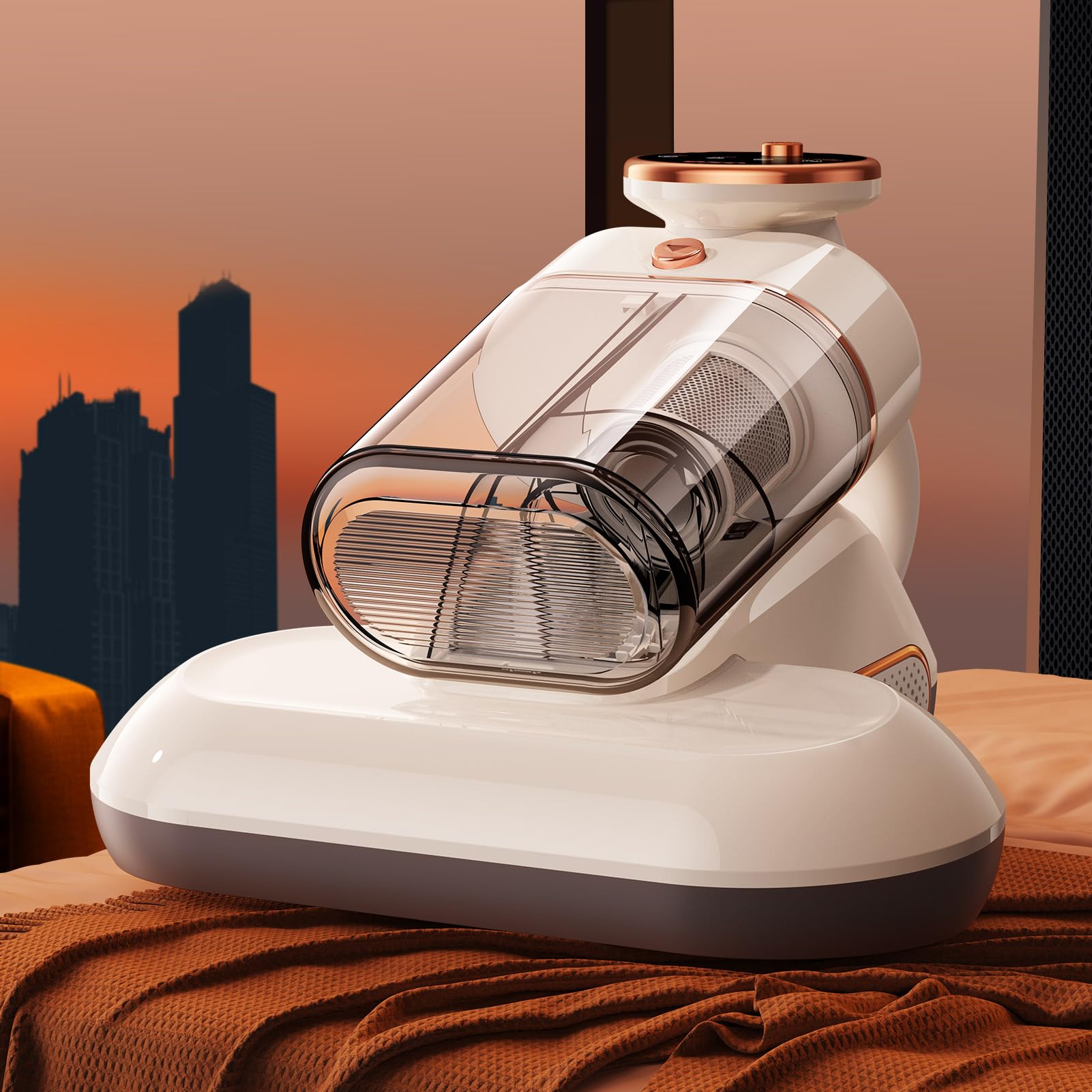 Mattress Vacuum Cleaner, [17KPA?500W] Bed Vacuum Cleaner with 273nm UV-C Light & High Heating Tech , 80000 Rpm/Min Brushroll Rotation & Ultrasonic for Mattress Bed Home Dust Pet Hair [ 19.8ft Corded ]