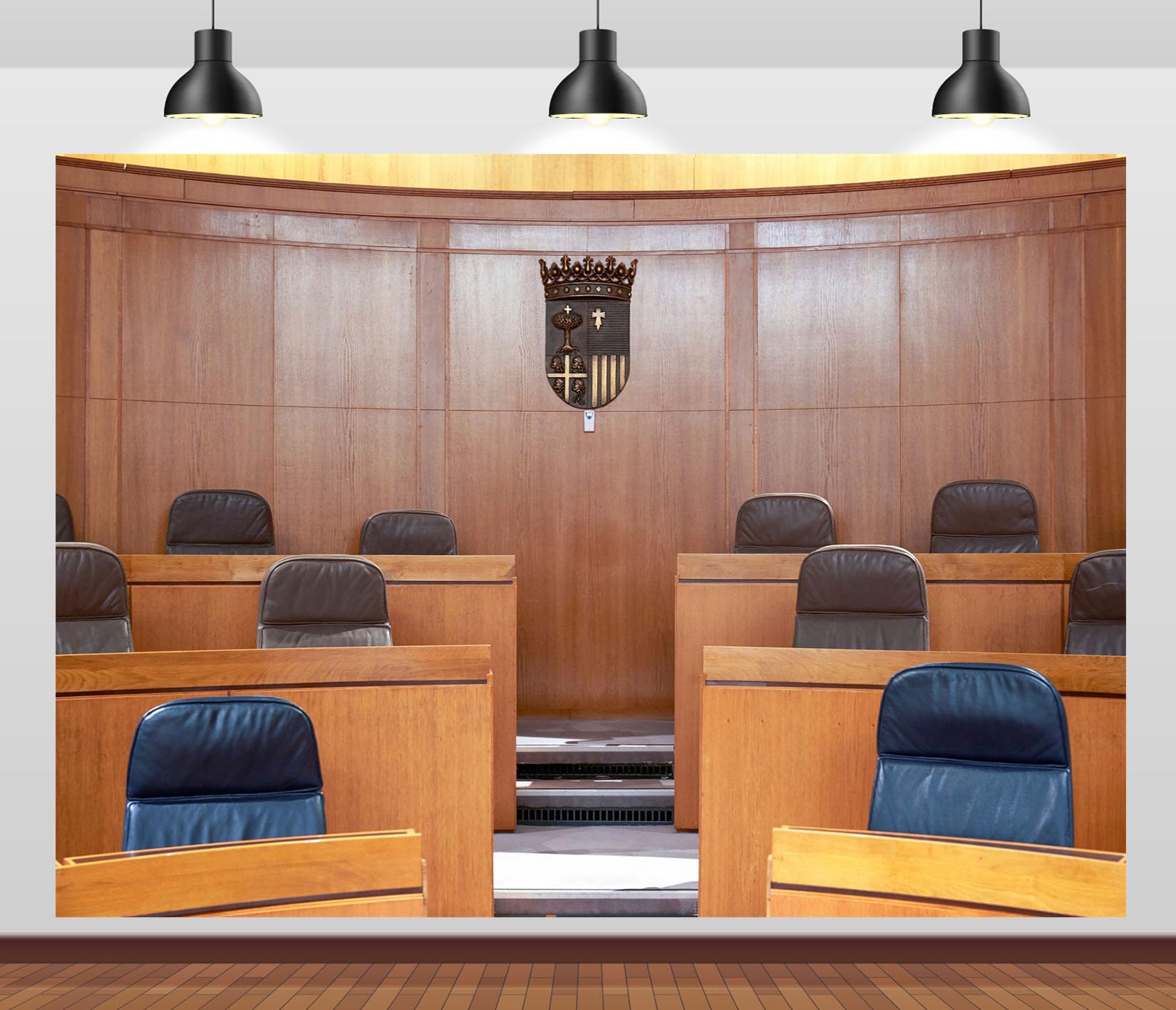 12x10FT Interno Tribunale Classico Sfondo Fotografico