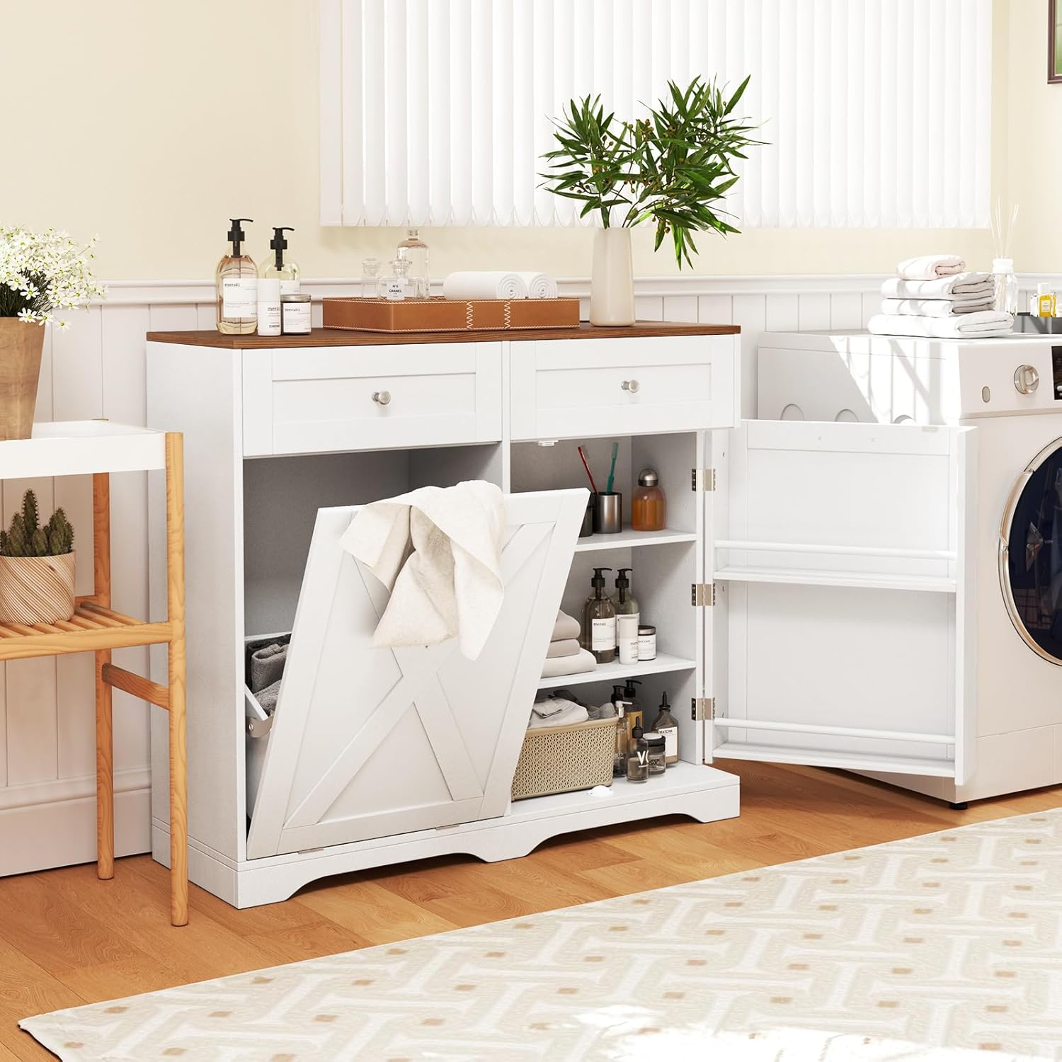 LOKO cabinet with doors open, showing interior and power cord