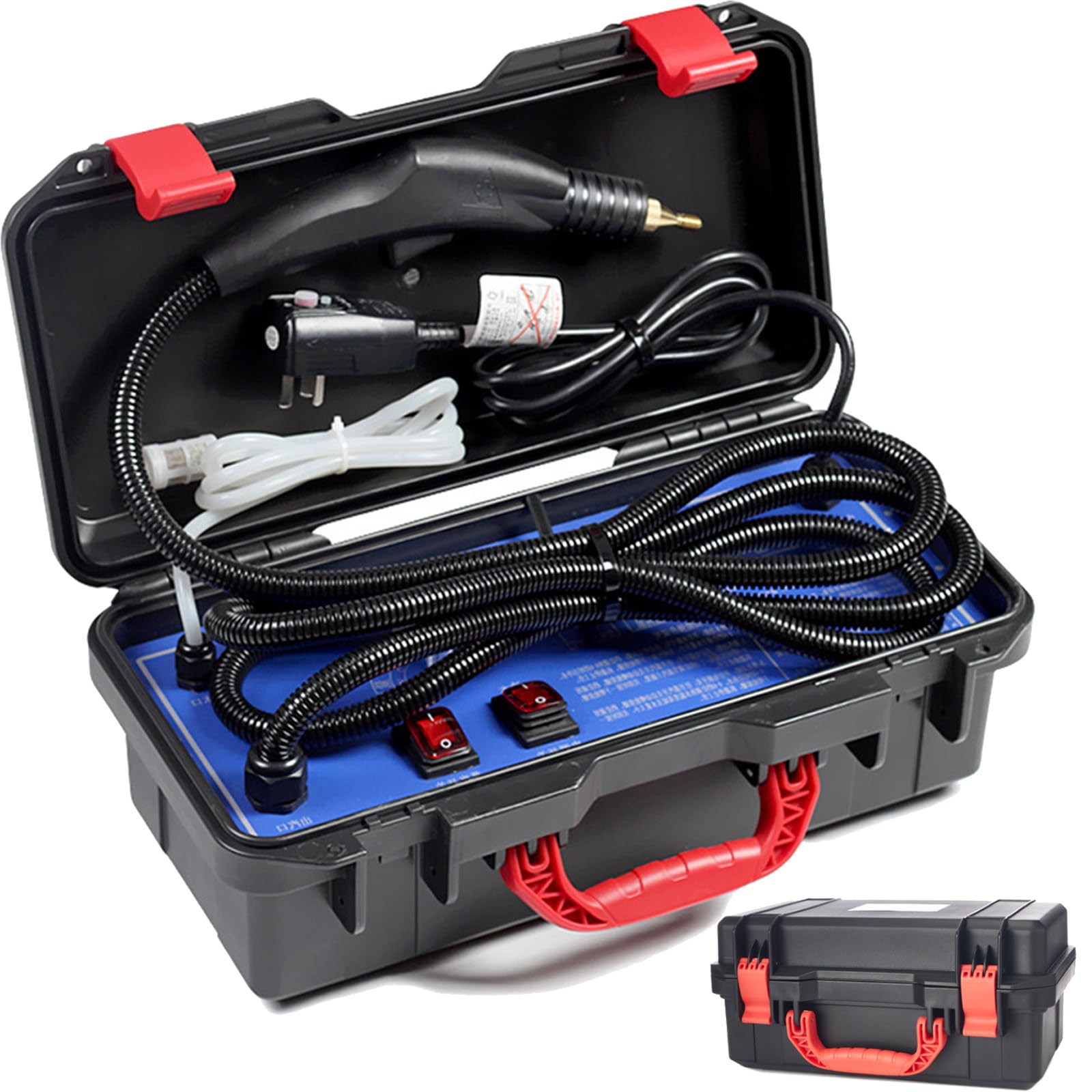Limpiadores de Vapor a presión, limpiadores de Vapor de Mango, calefacción de Alta Potencia y rápida,para Detalles de automóviles, baños, cocinas, rejuntado,1700W-110V