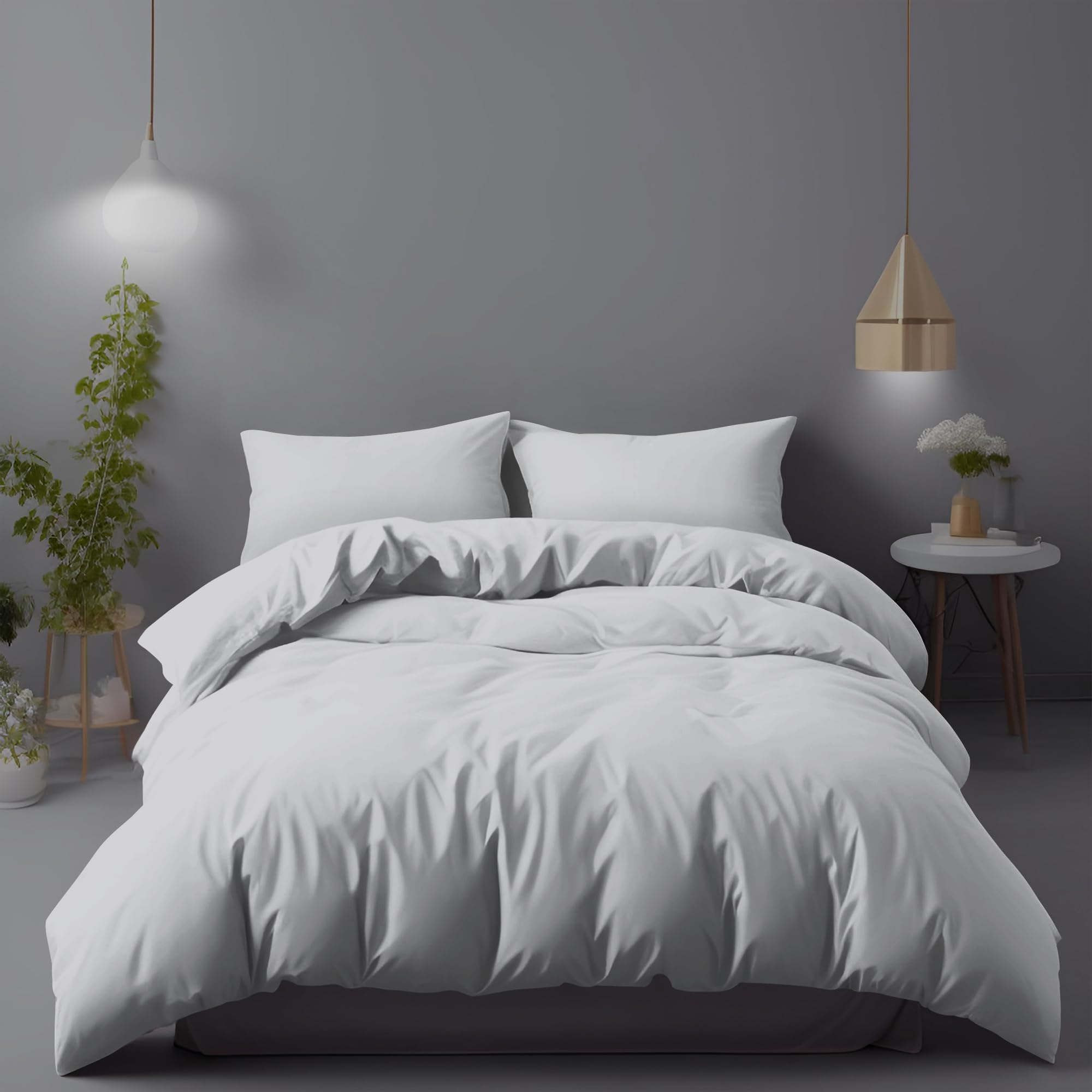 LivinEase Set Copripiumino - Microfibra Copripiumino 155x220cm + Federe 80x80cm - Copripiumino