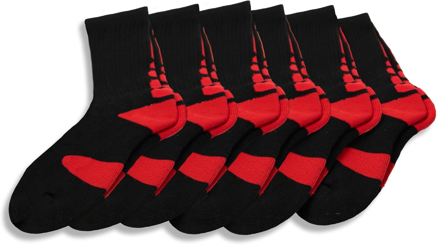VNG Cushioned Athletic Crew Socks for Men Sizes 9-12, Light Compression Secure Fit Moisture-Wicking Sports Performance - Image 5