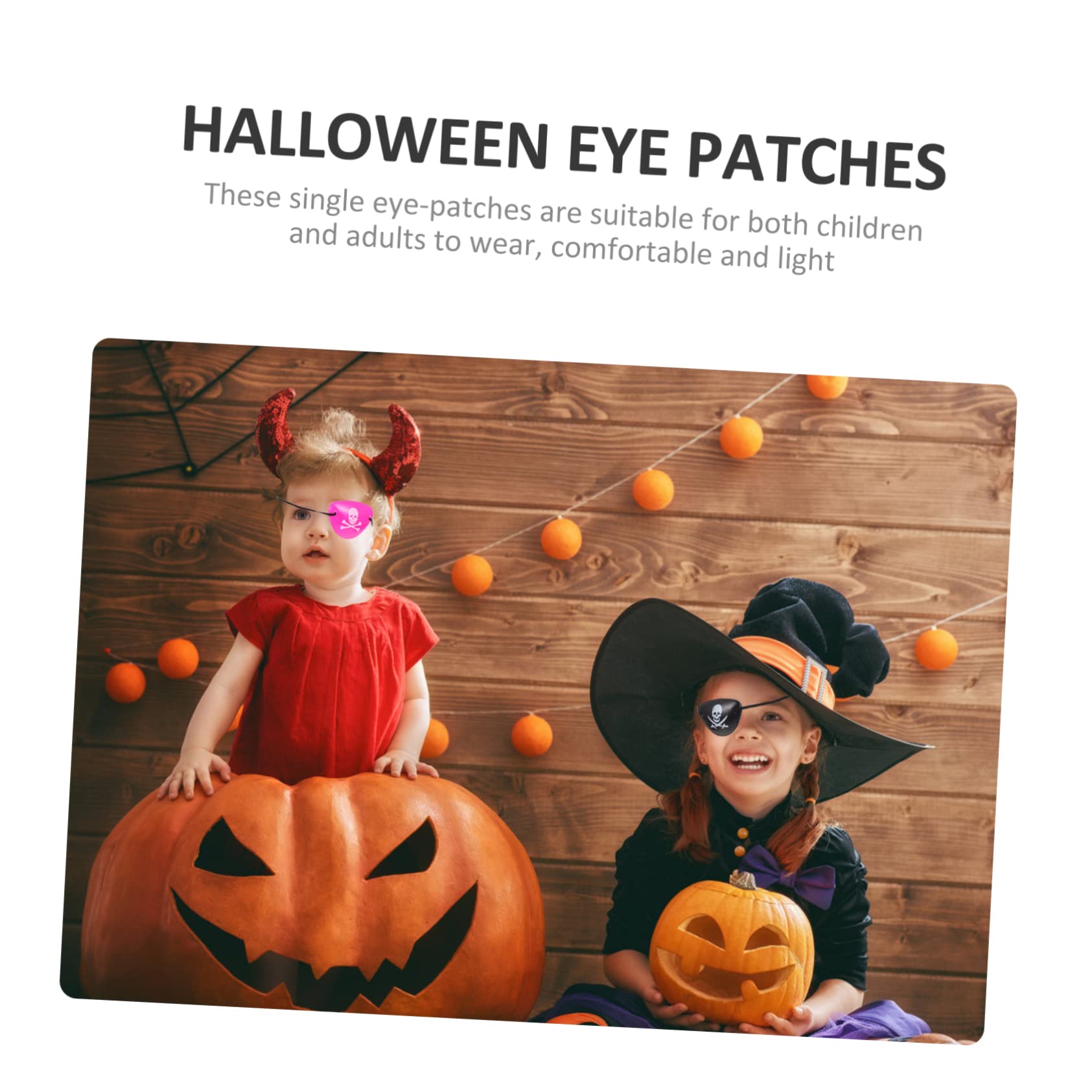 Beavorty 5 Sätze Piraten-augenklappe Kostüme Für Erwachsene Skelett Patch Augenmaske Halloween Augenpflaster -augenklappe Halloween-augenklappen Plastik 20 Stück * 5