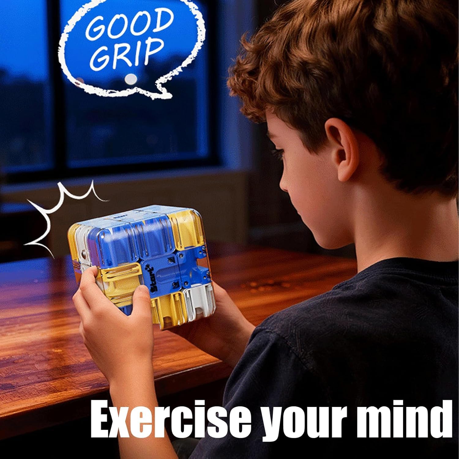 Large Labyrinth 3D Maze Cube, 3D Rolling Ball Maze, Labyrinth Brain Teaser Toy, 3x3 Logical Challenge Maze Game - Image 3