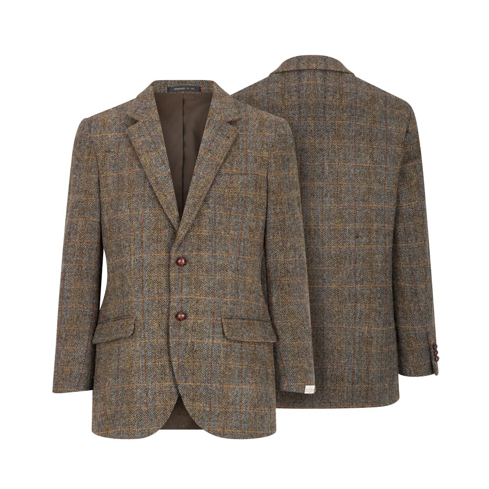 WALKER AND HAWKES - Men's Harris Tweed Blakemore Blazer - Clinton Brown - 40