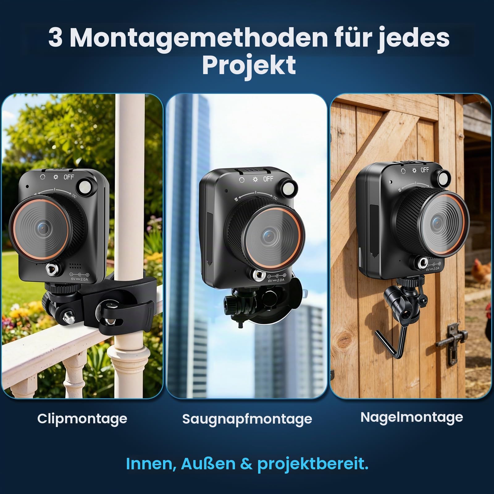 WiFi Zeitraffer Kamera 4K AVI Video, 48MP-Fotos Zeitrafferkamera mit LED-Fülllicht, 180 Tage Aufnahme Wiederaufladbare Time Lapse Kamera für Baustellen, Pflanzen, Gartenarbeit, Kochen (32GB-Karte)