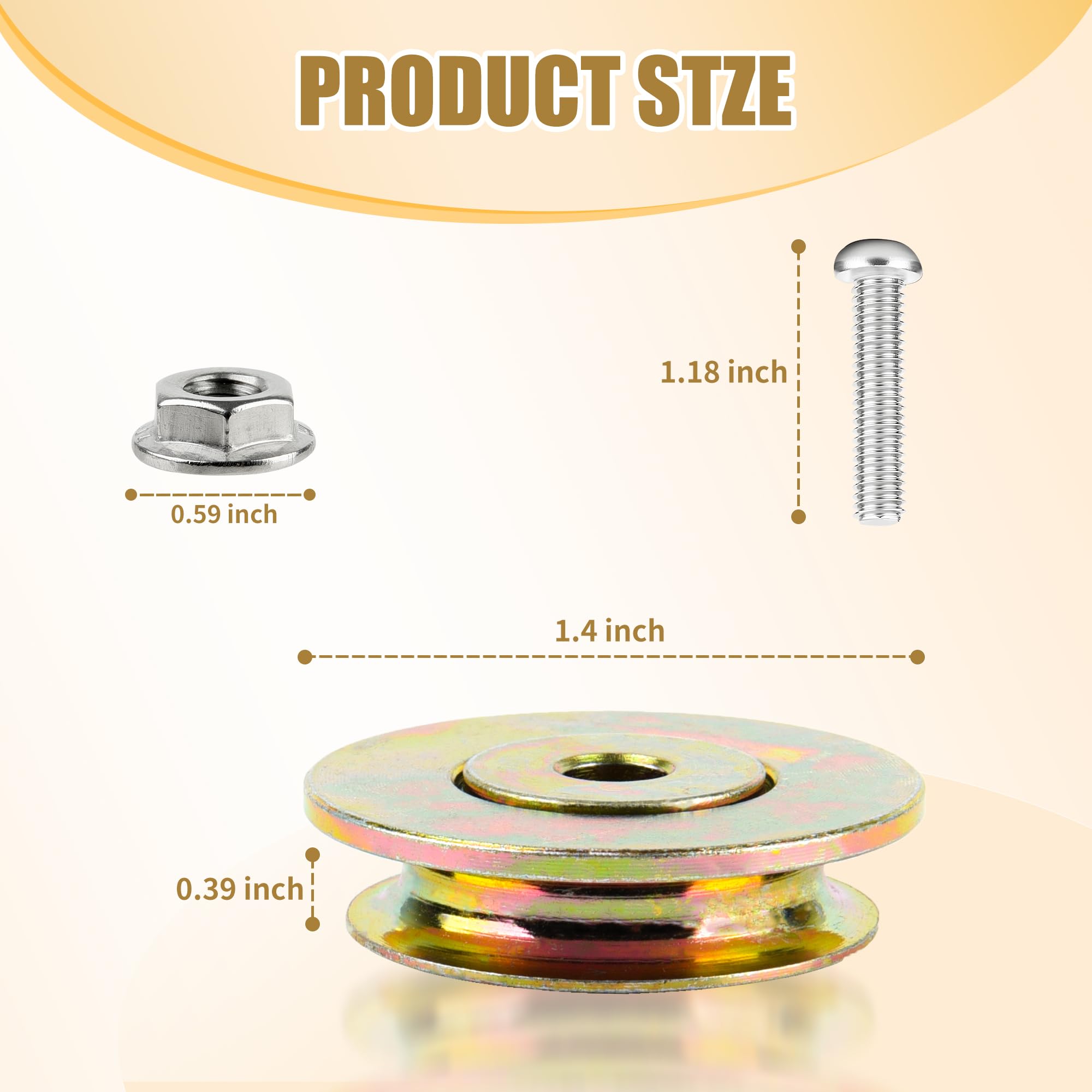 Lot de 2 roulements à bride coupée pour frein de bardage Tapco Pro et Max, rouleaux 12334, vis 12364, écrous de verrouillage 10094, pièces de réparation durables en alliage d'acier
