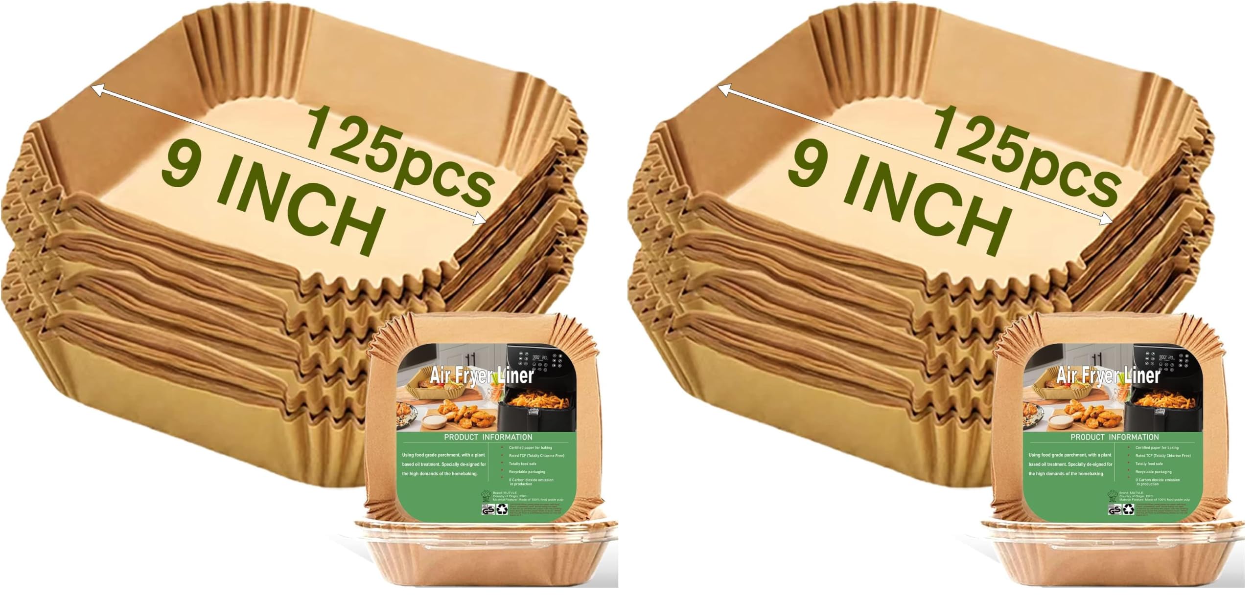 Large Air Fryer Disposable Paper Liners Square 9 Inch for 5-8QT Air fryer — Amazon image 16
