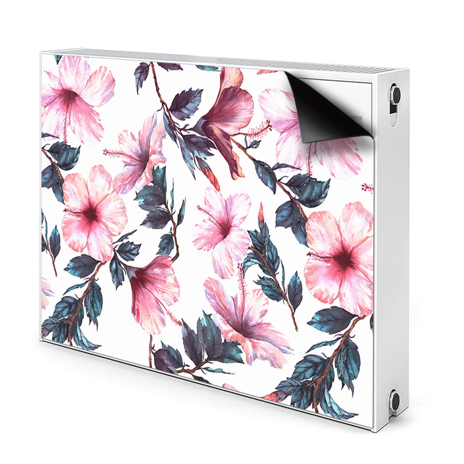 Couverture rose magnetique fleurs d'hibiscus pour interieur elegant