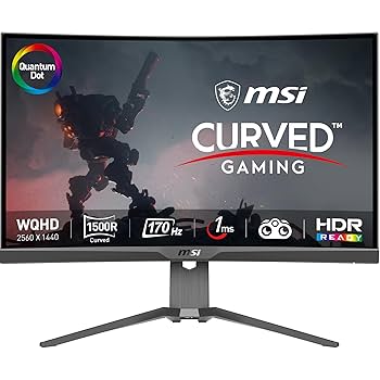 水*底様 MSI MAG-275CQRF-QD 170Hz 27インチ湾曲モニタ MSI MAG 275CQRF-QD 27 Inch WQHD Curved Gaming Monitor