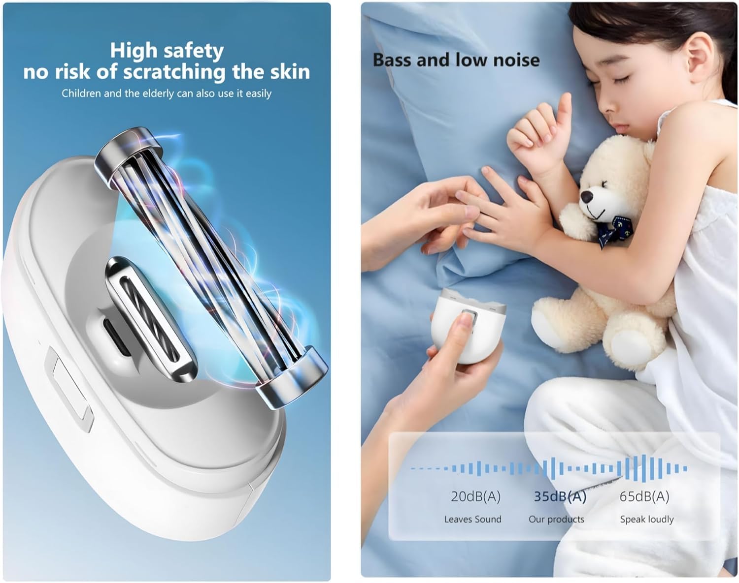 Electric Nail Clipper,Automatic Baby Electric Nail Trimmer, Nail Clipper, Rechargeable Nail Kit for Elderly, Baby Nail Trimmer Electric,LED Light Manicure Set, Electric Nail Clipper Gift for Kids