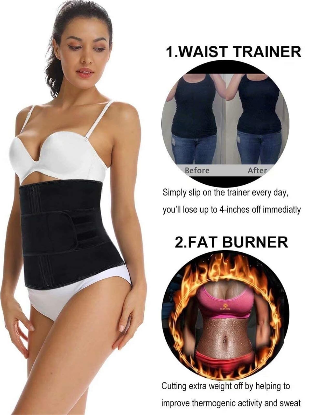 Gaine Amincissante Fitness Ceinture De Modelage du Corps for Femmes, Corset D'entraînement À La Taille, Ventrale Serrage Body Sculptant