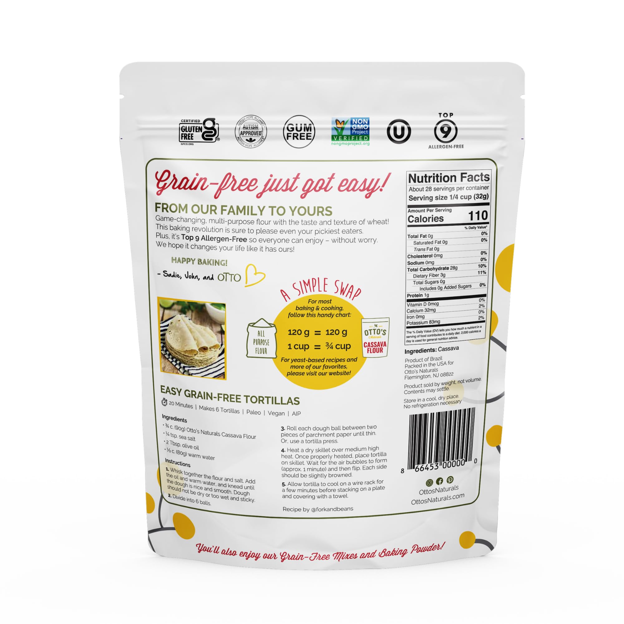 Otto's Naturals - Farina di manioca - 2Libbre